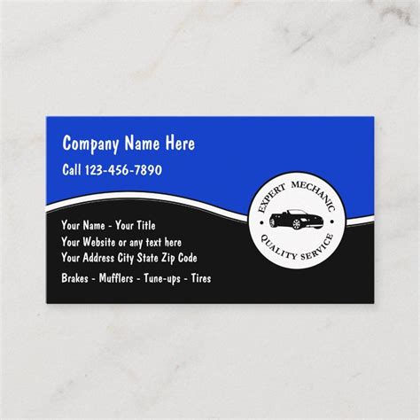 Auto repair business cards template with modern design that includes a ...