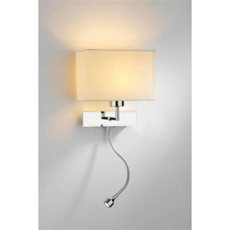 Dar Lighting Ama0750 Amalfi Twin Light Switched Wall Fitting In Polished Chrome With Flexible