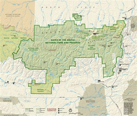 Map of Gates of the Arctic - Park JunkiePark Junkie