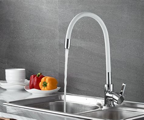 Смеситель для кухни Ledeme Rainbow L4898-3 белый купить в магазине ...