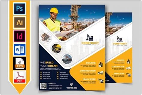 20+ Eye-Catching Contractor Flyer Templates & Designs 2018 - Templatefor