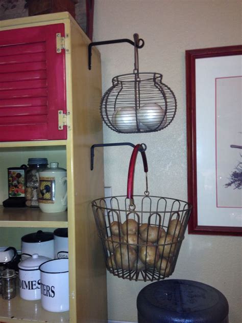 Our New Potato And Onion Baskets The Bottom Basket Is An Old Golf Ball