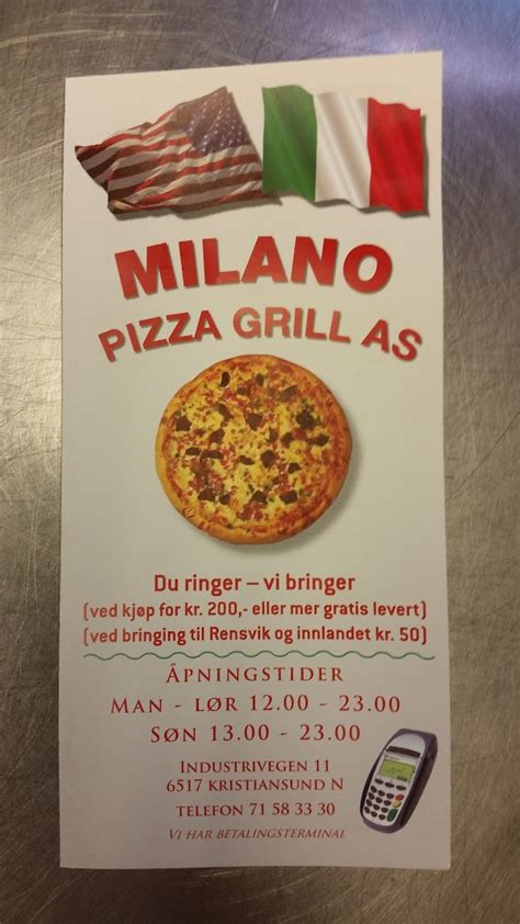 Milano Pizza Grill As Industriveien 11 6517 Kristiansund N นอร เวย