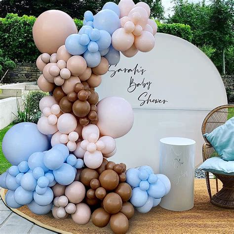 Buy Brwon Blue Balloons Garland Kit Pcs Tan Brown Coffee Blush Nude Neutral Balloons Arch