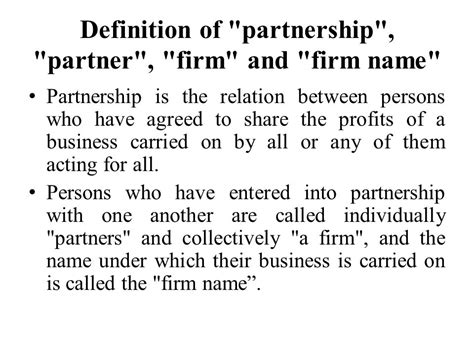 Partnership Business Definition