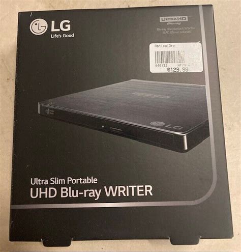 External Lg Bp60nb10 4k Ultra Hd Blu Ray Slim Drive Uhd Friendly V1