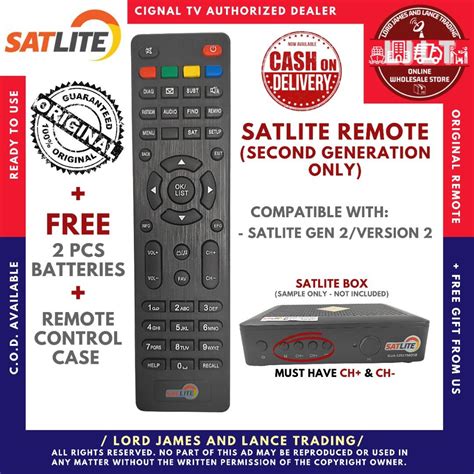 Satlite Second Generation Version Remote Free Remote Case Tv