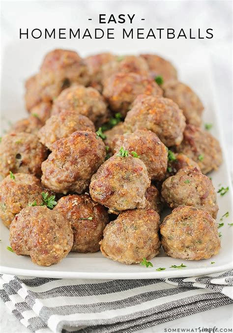 Easy Homemade Meatballs Recipe Somewhat Simple