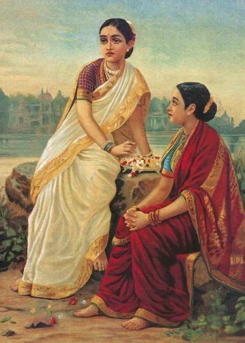 Raja Ravi Varma Art Prints Radha At Piece In