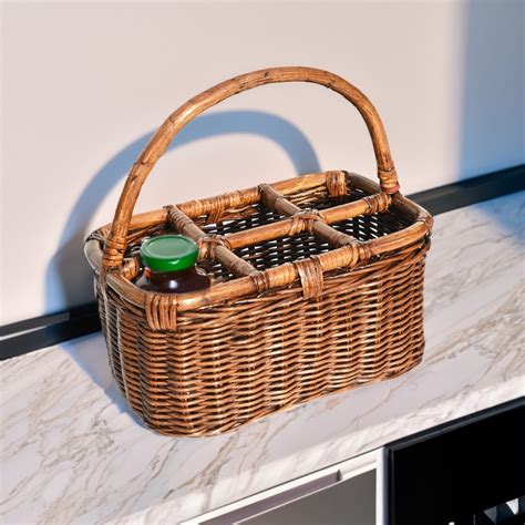 RATTAN ISLAND RATTAN STORAGE BASKET WITH INSERT HANDLE DIRECT FROM