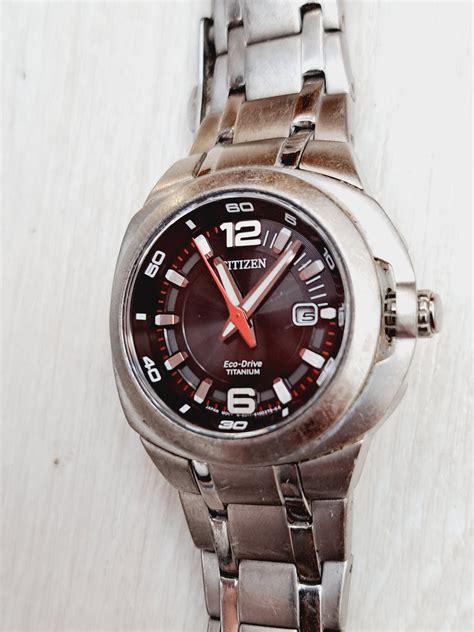 Citizen Eco Drive Chrono Titanium Sapphire Marinaut Etsy Australia