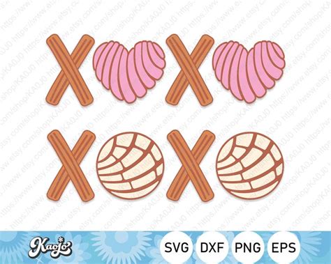 Xoxo Svg Mexican Bread Lover Svg Concha Heart Valentine Svg