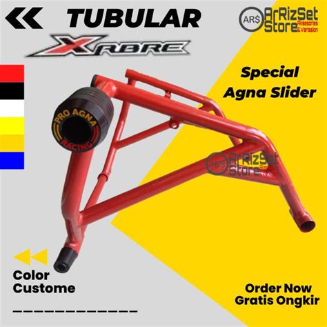 Tubular Crashbar XABRE Plus Jalu Slider Agna Full Hitam Lazada Indonesia