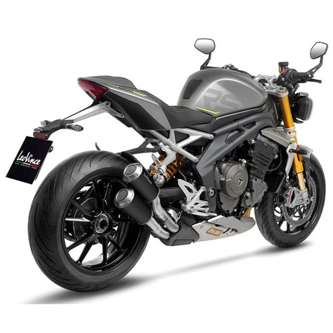 LeoVince 15247B LV 10 Black Slip On Exhausts For Triumph Speed Triple