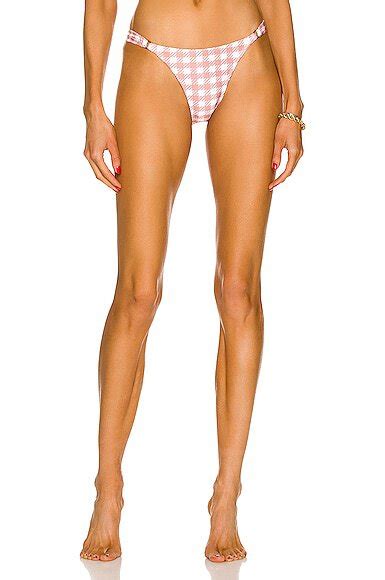 SHANI SHEMER Gigi Bikini Bottom Pink Gingham Editorialist