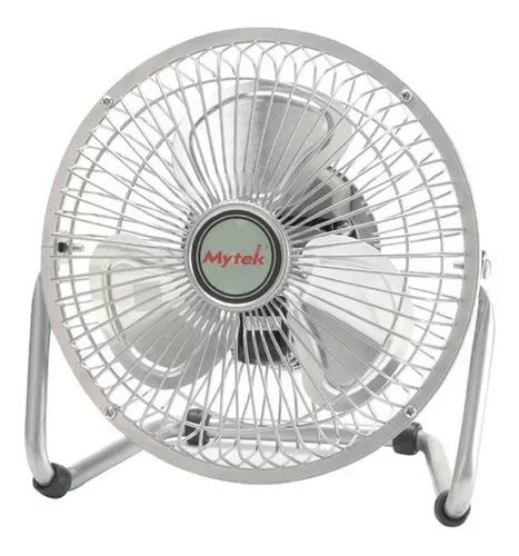 Ventilador De Mesa Mytek 3181 Con 3 Palas De Metal Color Plateado