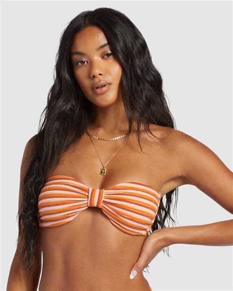 Billabong Tides Terry Betty Bandeau Bikini Top Multi Surfstitch