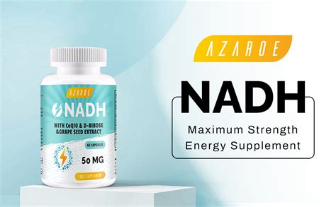 NADH 50mg Maximum Strength Energy Booster Supplement 2 Months Supply