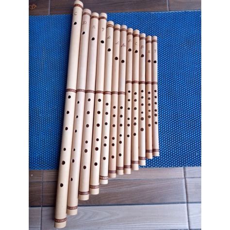 Jual SULING Dangdut Suling BAMBU 1Set Isi 12 BIJI Shopee Indonesia