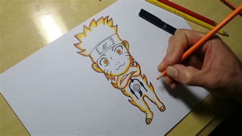 TUTORIAL COMO DESENHAR O NARUTO Modo KURAMA CHIBI Passo A Passo YouTube