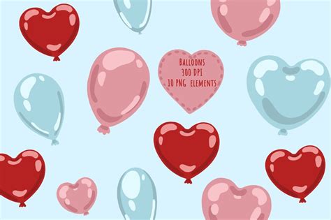 Balloon Clipart Birthday Clipart Party Clipart Blue and - Etsy