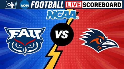 Florida Atlantic Owls Vs Utsa Roadrunners Ncaa Football Live Score