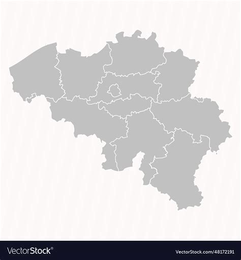 Detailed map of belgium with states and cities Vector Image