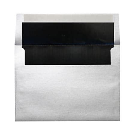 LUX Invitation Envelopes A7 Peel Stick Closure SilverBlack Pack Of 1000