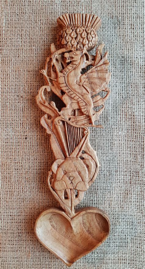 Welsh Love Spoon In 2022 Wooden Spoon Carving Carved Spoons Welsh