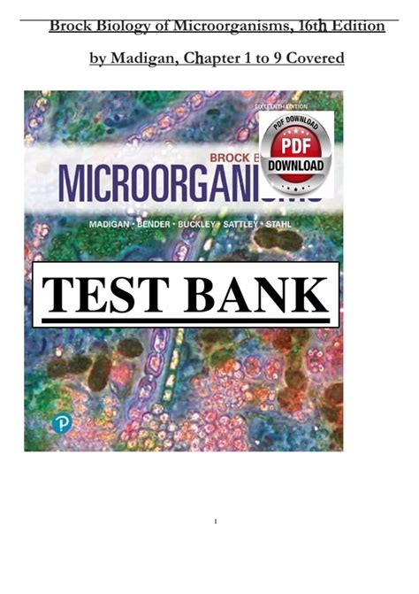Test Bank For Brock Biology Of Microorganisms 13th Edition By Madigan 4