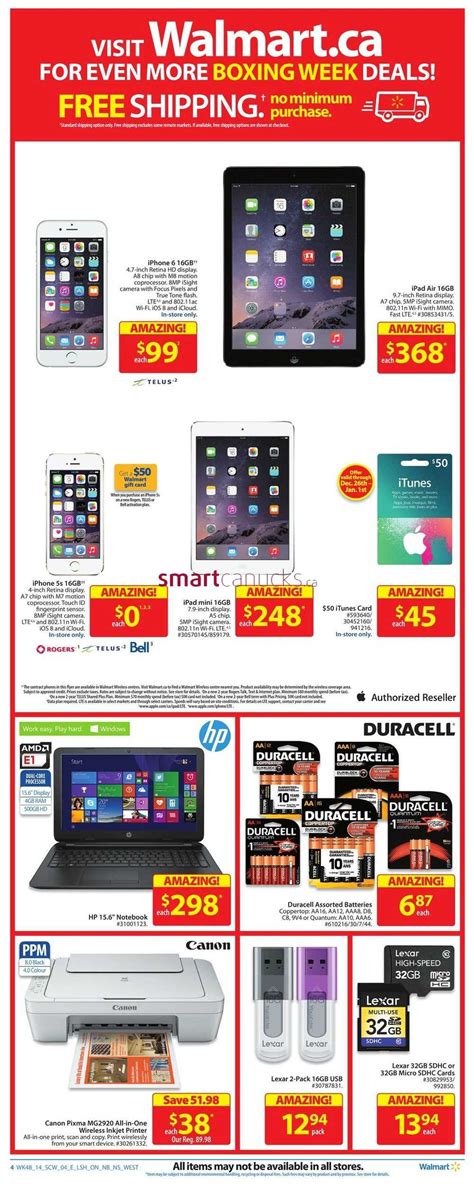 Walmart Boxing Week Flyer Sales Deals Walmart Canada Boxing