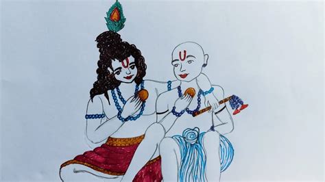 Krishna Sudama Drawing Easy Janmashtami Drawing Easy How To Draw