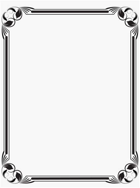 Stencil - Black And White Frame Borders Design PNG Image | Transparent ...