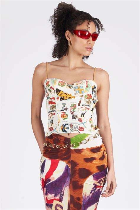 Vintage John Galliano For Christian Dior Stamp Bikini Co Ord For Sale At StDibs