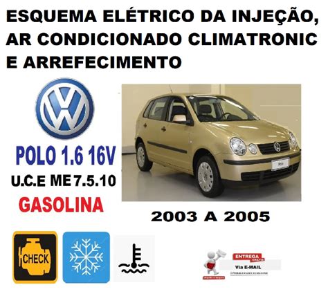 Esquema Elétrico da Injeção Ar e Arrefecimento Polo 1 6 16V Gasolina