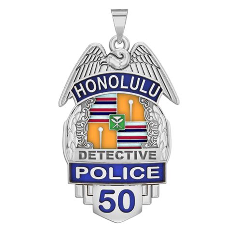 Personalized Honolulu Hawaii Police Badge with Your Rank and Number ...