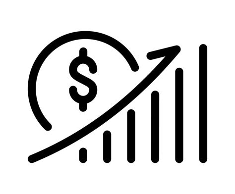 Vector Sign Dollar And Profit Diagram Logo Icon Simple Line Symbol