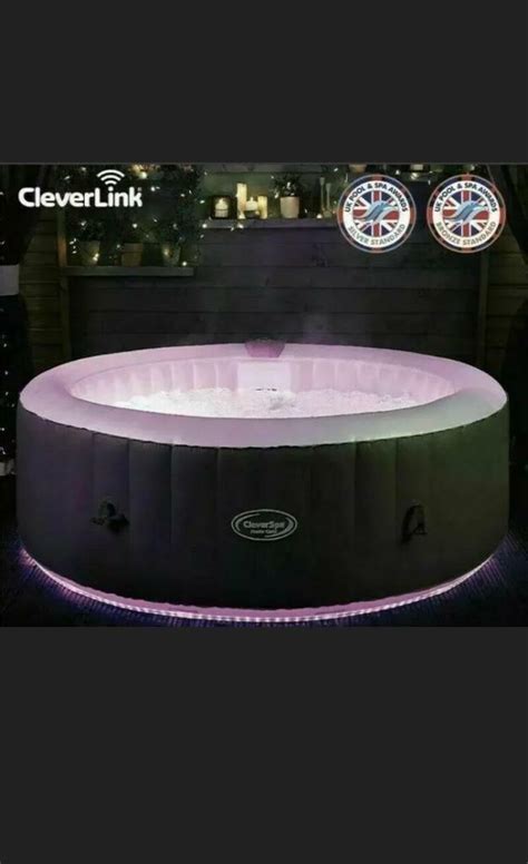 Clever Spa Monte Carlo Person Hot Tub LED Lights WIFI Portable Lay Z Spa In St Albans
