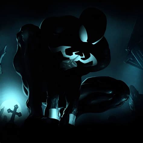 symbiote spider man art venom spiderman pfp black venom wallpaper