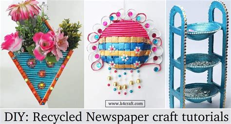 Easy Craft Ideas Using Newspaper - City Crafter