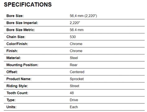 Jack Motor Drag Specialties Chrome Chain Conversion Tooth