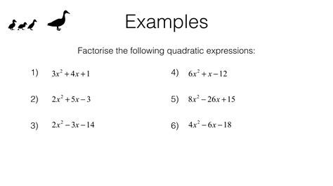 A4e Factorising Quadratics