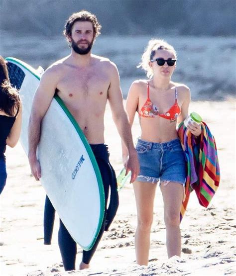 MILEY CYRUS and Liam Hemsworth at a Beach in Malibu 03/01/2017 - HawtCelebs