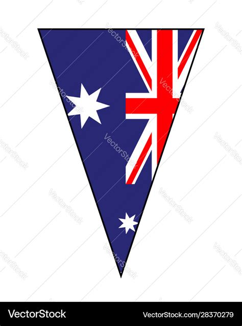 Australian Flag As Bunting Triangle Royalty Free Vector