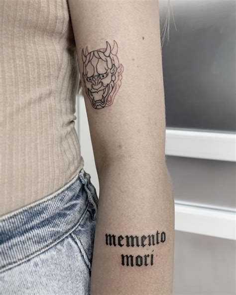 Small Memento Mori Tattoo On Arm Memento Mori Tattoo Memento Tattoo