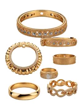 Set Of Gold Jewelry PNG Transparent Images Free Download | Vector Files ...