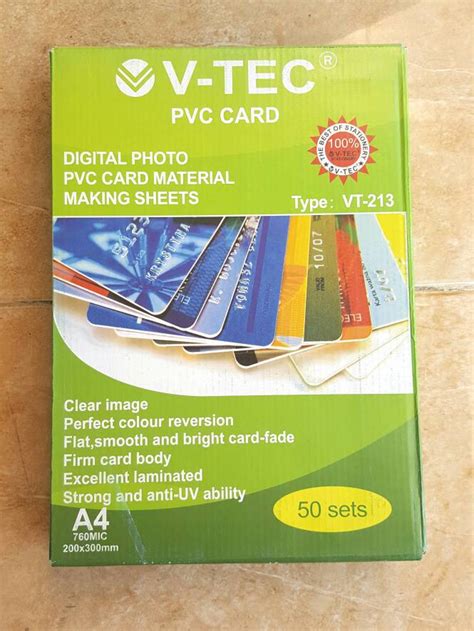 Jual Kertas Pvc V Tec Bahan Id Card Set Co Mart Tokopedia