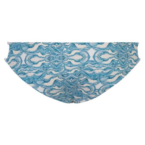 Maria Bikini Bottom Reversible Wave Blue Tet Responsible Wear