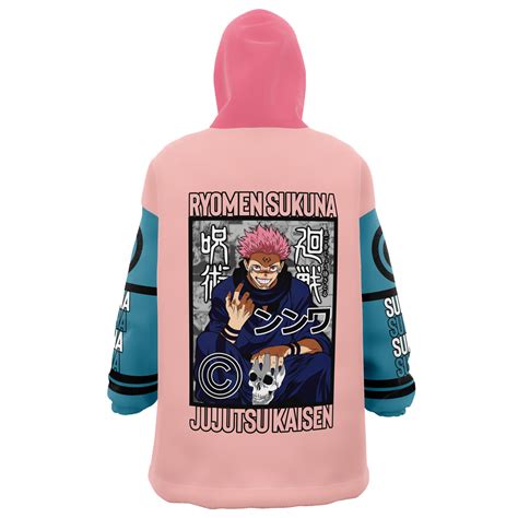 Ryomen Sukuna Jujutsu Kaisen Oversized Blanket Hoodie Animebape