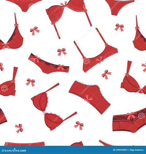 Lingerie Seamless Pattern Stock Vector Illustration Of Fabric 29054098